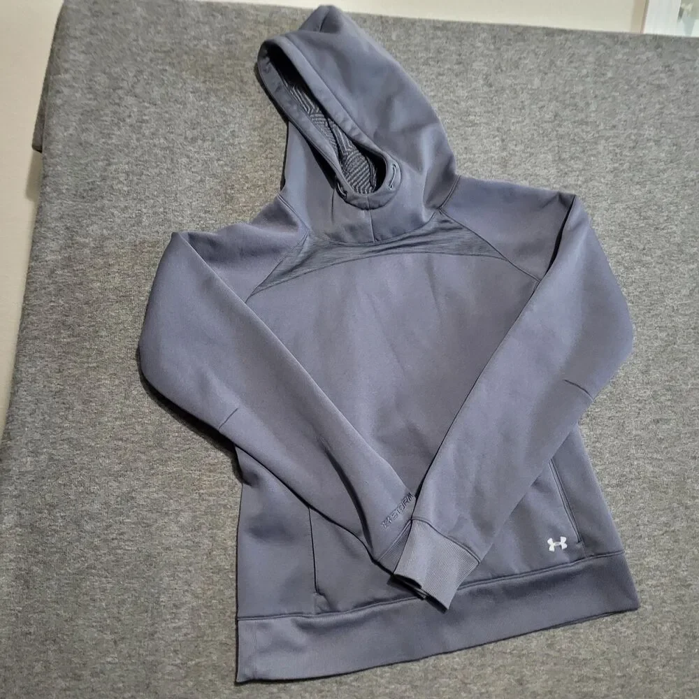 Under Armour Medium cold gear goodie flannel lining hoodie pocket youth juniors